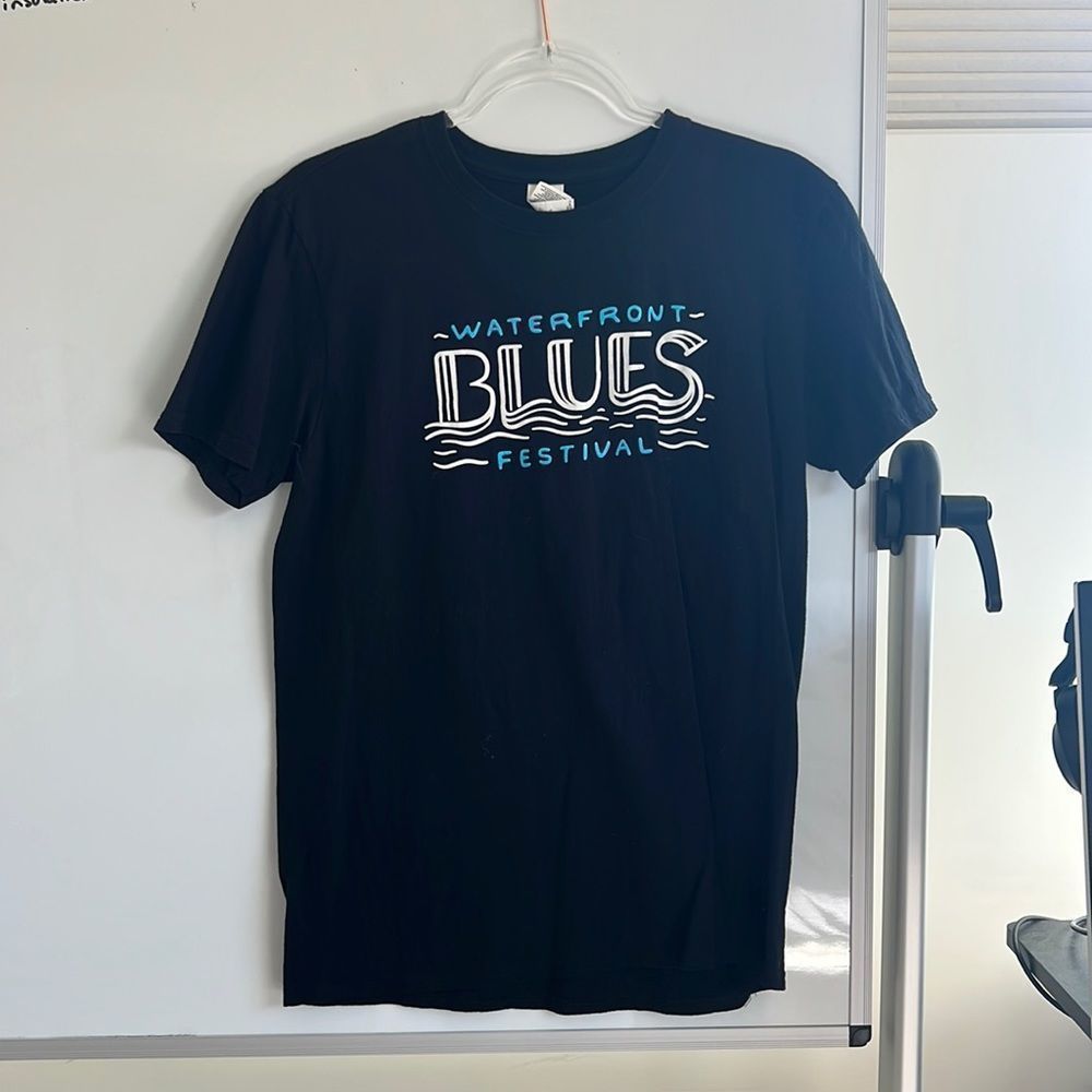 Waterfront Blues Festival (Portland music festival) black tee shirt Medium